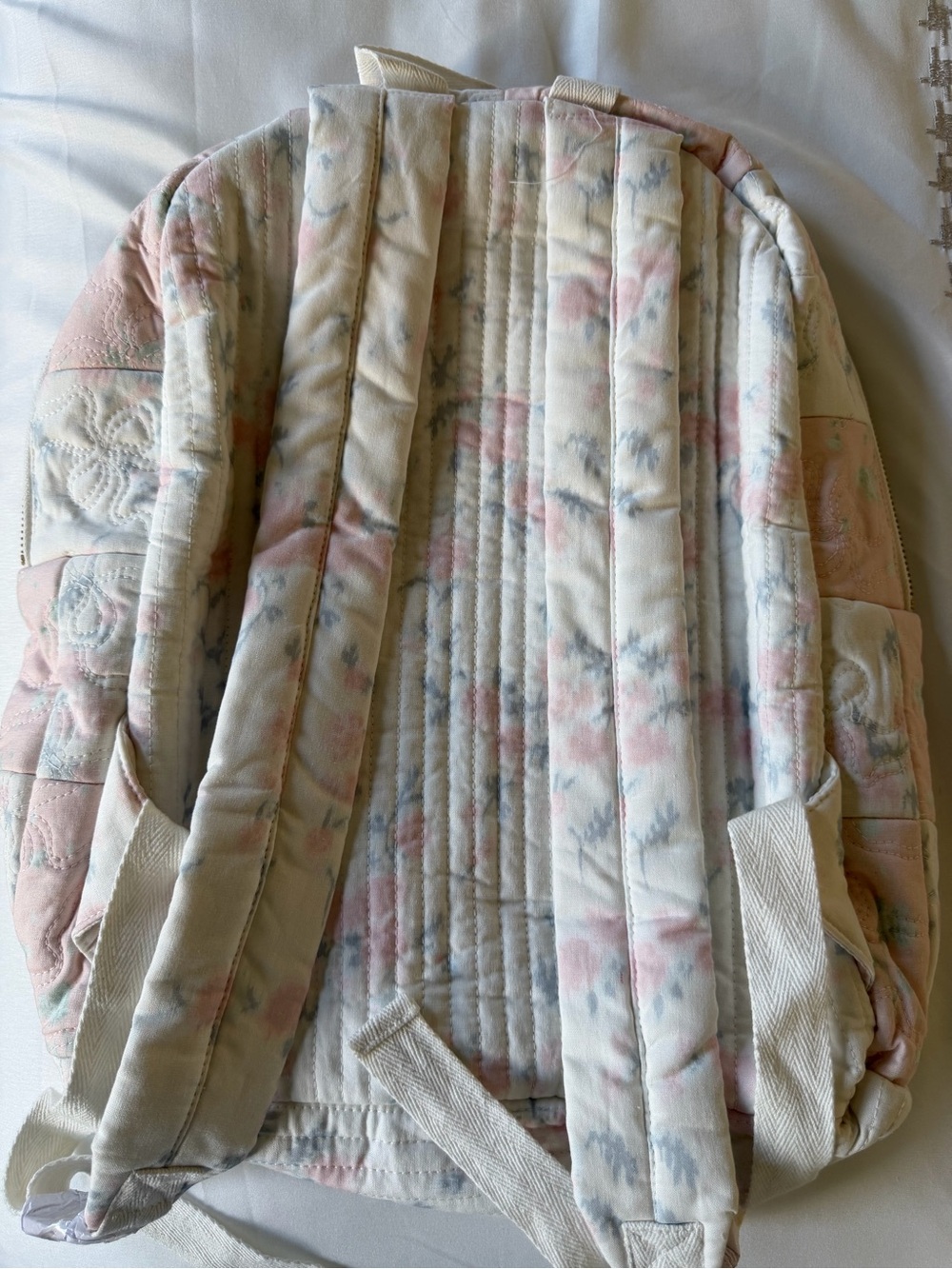 LoveShackFancy x Anthropologie Quilted Soft Pink Floral Backpack - Picture 8 of 10